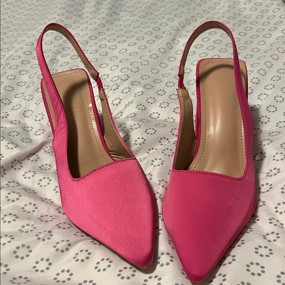 Elegant Pink Slingback Heels
